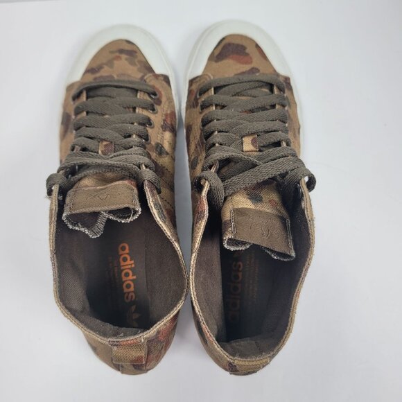 Adidas Nizza High Classic 78 Men's Brown Camo Sneakers G95800 US Size 10.5 - Picture 5 of 8